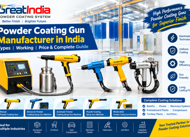Powder coating gun manufacturer in India with manual, electronic and automatic powder coating guns
