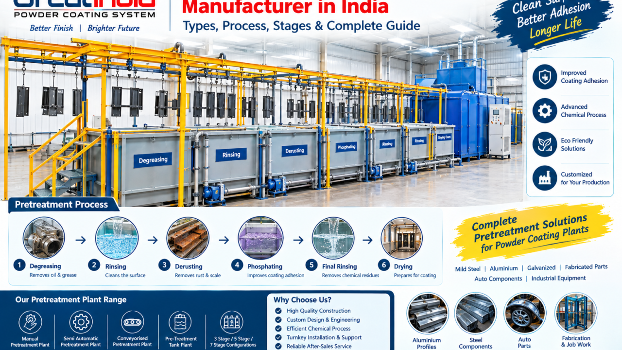 Powder coating pretreatment plant manufacturer in India